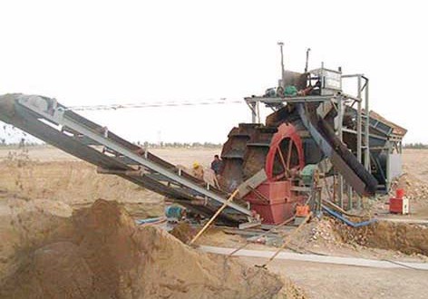 水輪洗沙機工作場